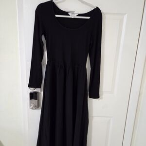 LOFT Black Long Sleeve Dress